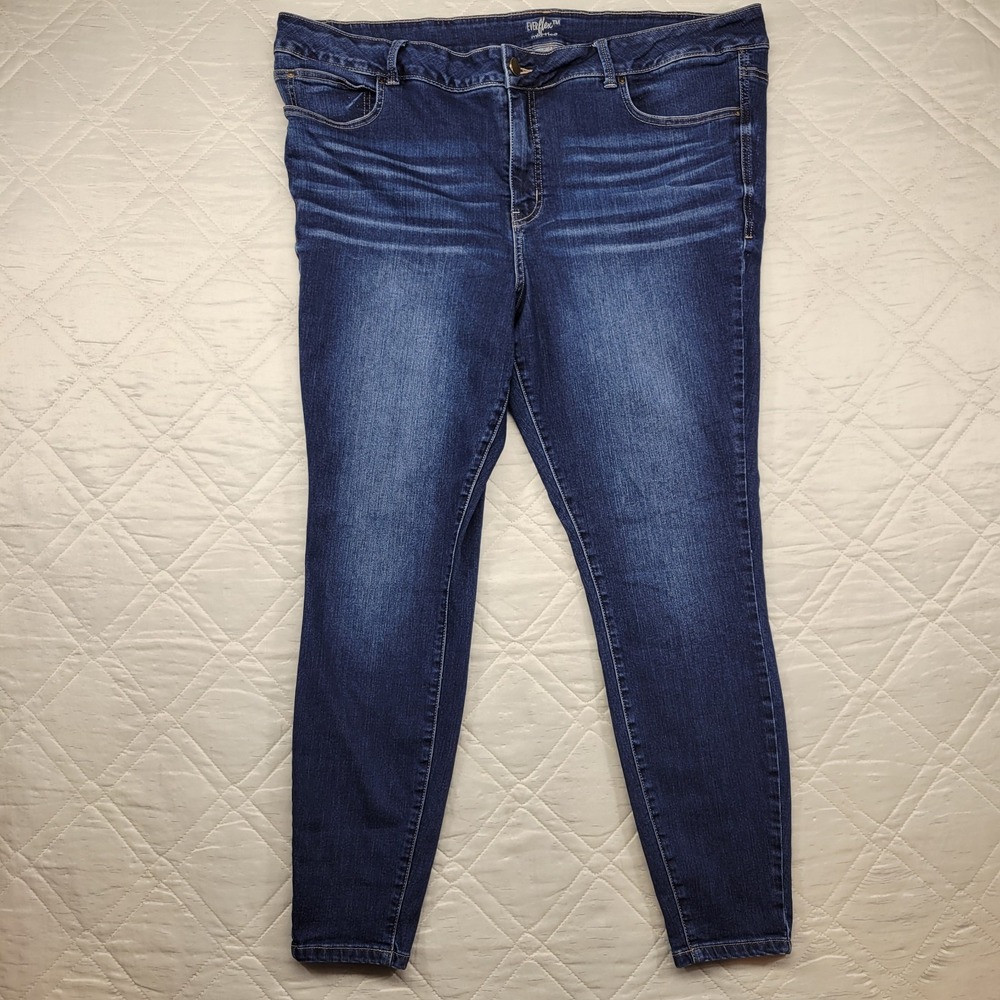 EVERflex Mid Rise Skinny‎ blue jeans size 22W Reg